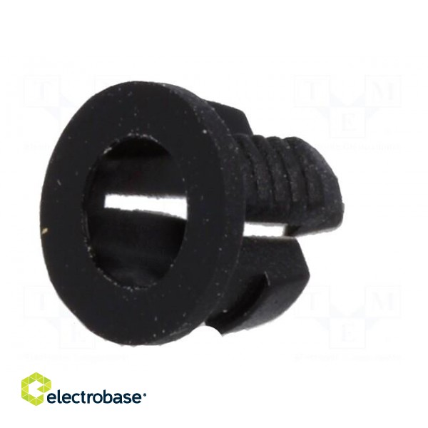 LED holder | 3mm | one-piece | black | UL94V-2 | L: 4.6mm | Mat: polyamide image 2