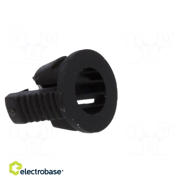 LED holder | 3mm | one-piece | black | UL94V-2 | L: 5.7mm | Mat: polyamide фото 8