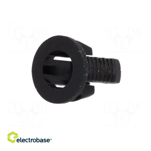 LED holder | 3mm | one-piece | black | UL94V-2 | L: 5.7mm | Mat: polyamide image 2