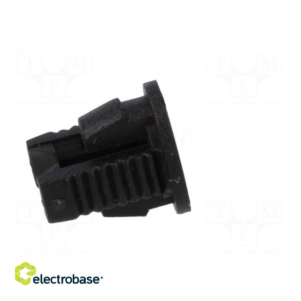 LED holder | 3mm | one-piece | black | UL94V-2 | L: 5.7mm | Mat: polyamide paveikslėlis 7