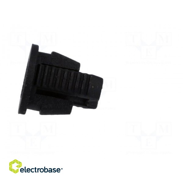 LED holder | 3mm | one-piece | black | UL94V-2 | L: 5.8mm | Mat: polyamide image 3