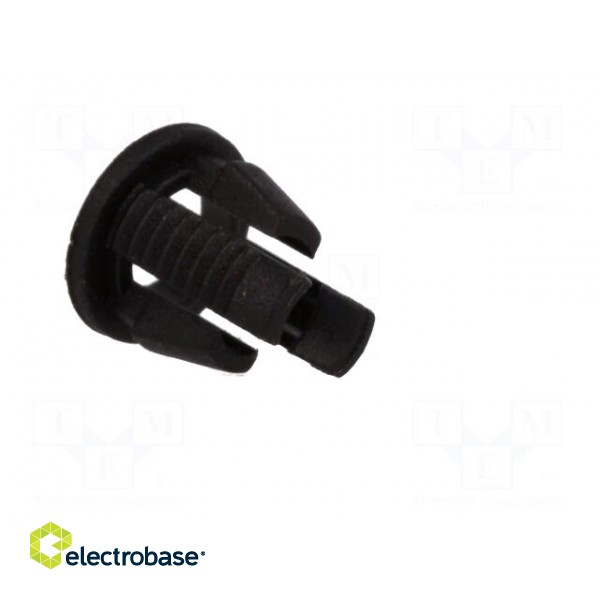 LED holder | 3mm | one-piece | black | UL94V-2 | L: 5.8mm | Mat: polyamide image 4