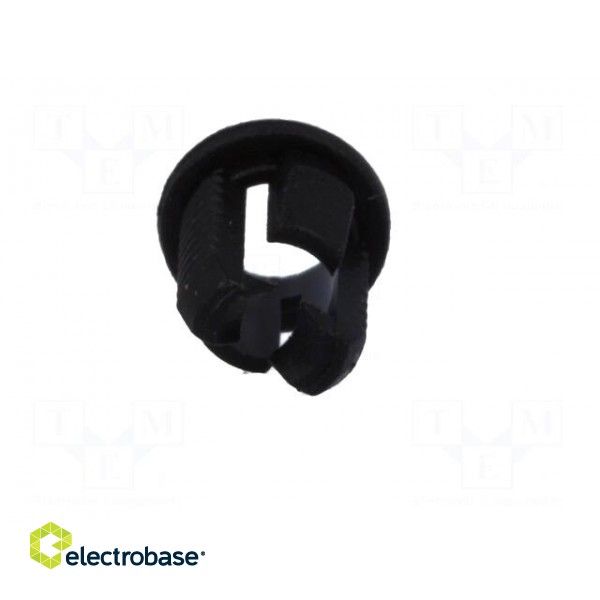 LED holder | 3mm | one-piece | black | UL94V-2 | L: 5.8mm | Mat: polyamide image 5