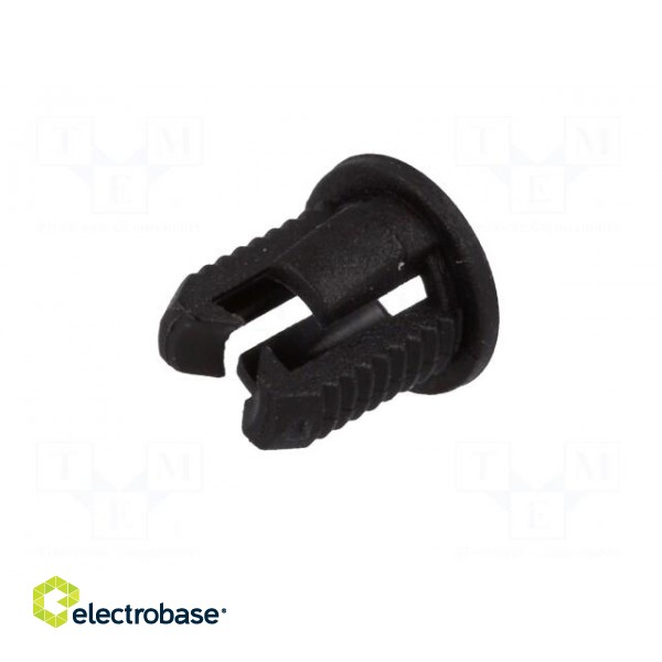 LED holder | 3mm | one-piece | black | UL94V-2 | L: 5.8mm | Mat: polyamide image 6