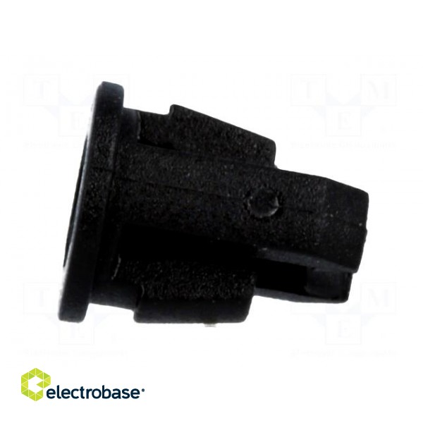 LED holder | 3mm | one-piece | black | UL94V-2 | L: 6.4mm | Mat: polyamide paveikslėlis 3