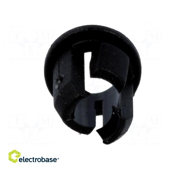 LED holder | 3mm | one-piece | black | UL94V-2 | L: 6.4mm | Mat: polyamide image 5