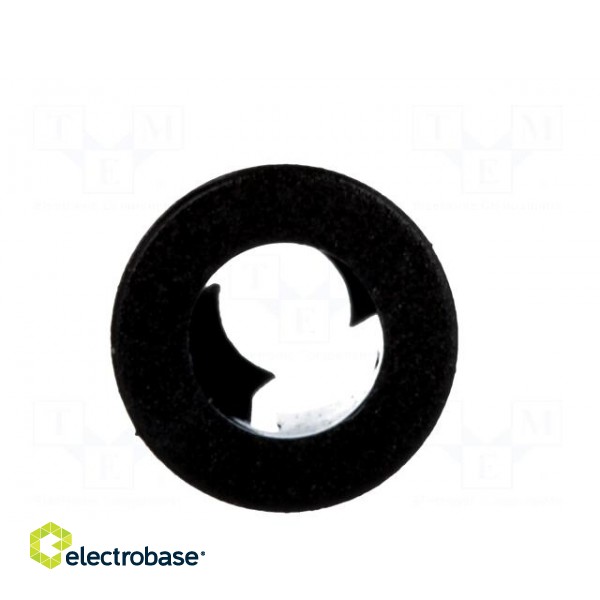 LED holder | 3mm | one-piece | black | UL94V-2 | L: 6.4mm | Mat: polyamide фото 9
