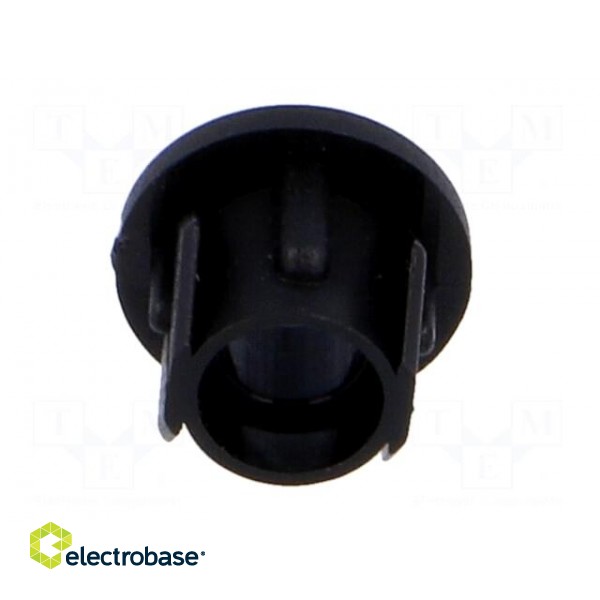 LED holder | 3mm | one-piece | black | UL94V-2 | L: 6.5mm | Mat: polyamide фото 5