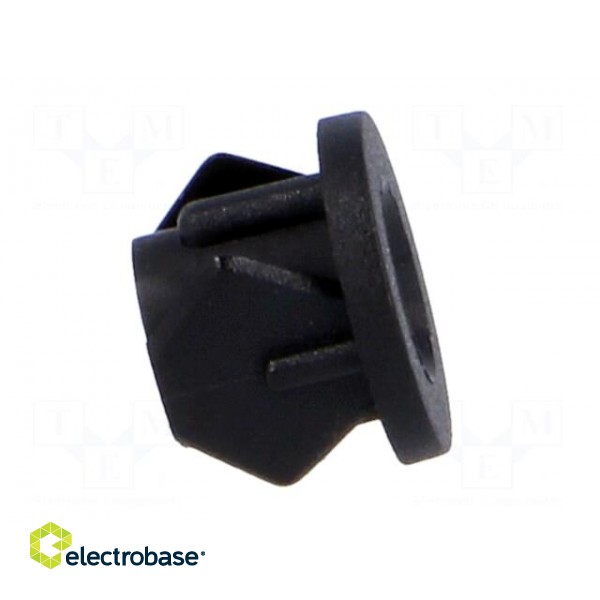 LED holder | 3mm | one-piece | black | UL94V-2 | L: 6.5mm | Mat: polyamide image 7