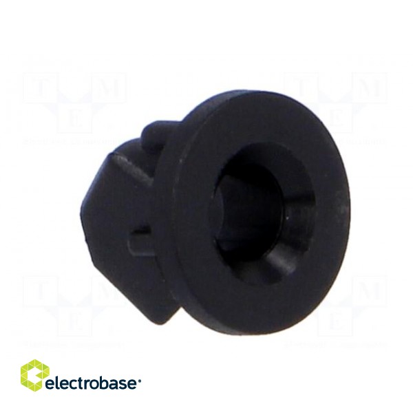 LED holder | 3mm | one-piece | black | UL94V-2 | L: 6.5mm | Mat: polyamide фото 8