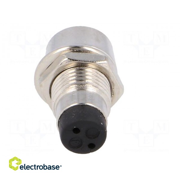 LED holder | 5mm | chromium | concave | with rubber plug image 5