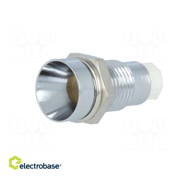 LED holder | 5mm | chromium | metal | concave | with plastic plug image 2