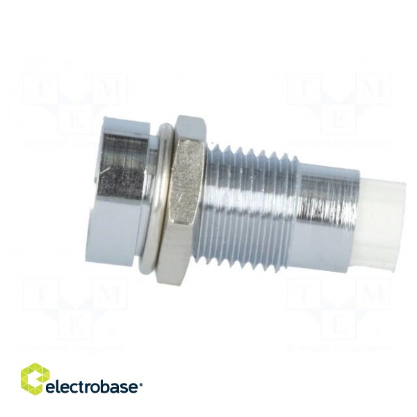 LED holder | 5mm | chromium | metal | concave | with plastic plug paveikslėlis 3