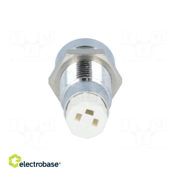 LED holder | 5mm | chromium | metal | concave | with plastic plug image 5