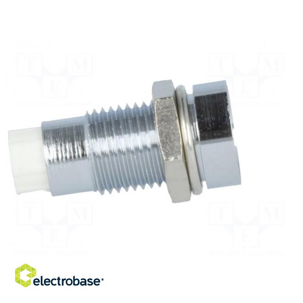 LED holder | 5mm | chromium | metal | concave | with plastic plug image 7
