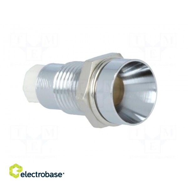 LED holder | 5mm | chromium | metal | concave | with plastic plug фото 8