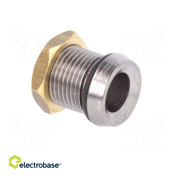 LED holder | 5mm | chromium | metal | concave | with plastic plug | IP66 фото 8