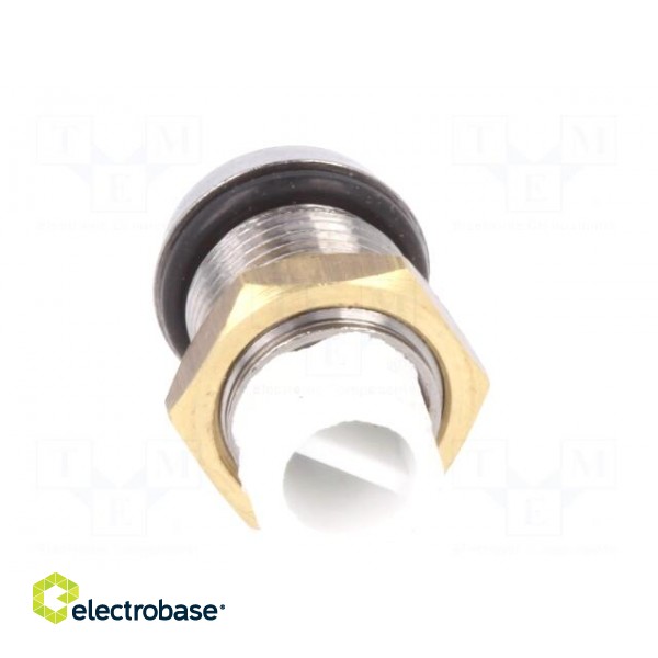 LED holder | 5mm | chromium | metal | concave | with plastic plug | IP66 фото 5