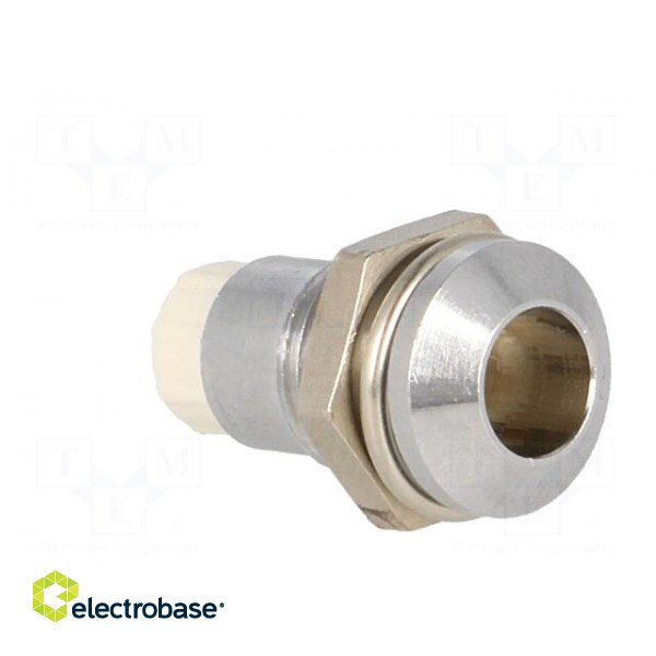 LED holder | 5mm | chromium | metal | convex | with plastic plug фото 8