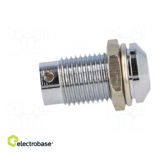 LED holder | 5mm | Cutout: Ø8mm | Body: silver | Body plating: chrome image 7