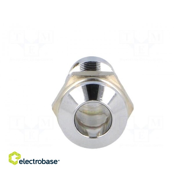LED holder | 5mm | Cutout: Ø8mm | Body: silver | Body plating: chrome фото 9
