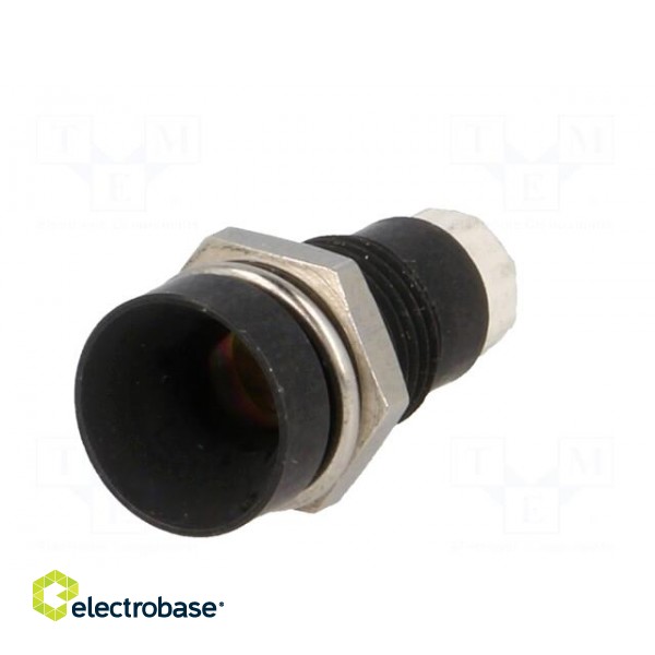 LED holder | 5mm | metal | concave | with plastic plug | black image 2