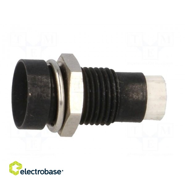 LED holder | 5mm | metal | concave | with plastic plug | black image 3