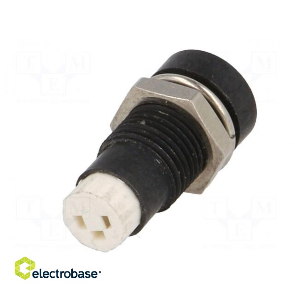 LED holder | 5mm | metal | concave | with plastic plug | black image 6