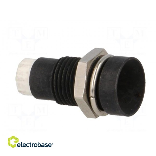 LED holder | 5mm | metal | concave | with plastic plug | black фото 8