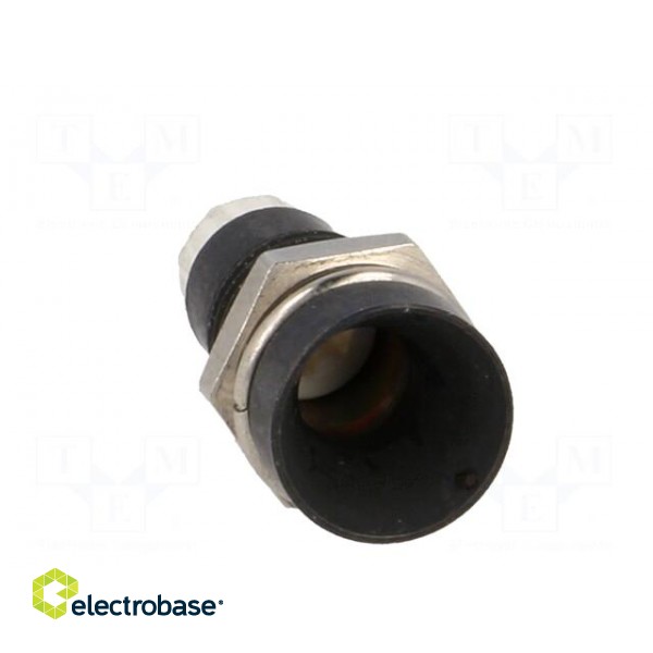 LED holder | 5mm | metal | concave | with plastic plug | black фото 9
