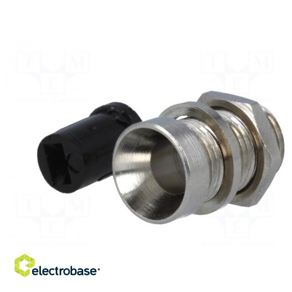 LED holder | 5mm | nickel | concave | with plastic plug image 2