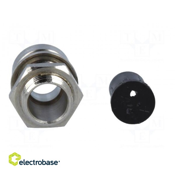 LED holder | 5mm | nickel | concave | with plastic plug image 5