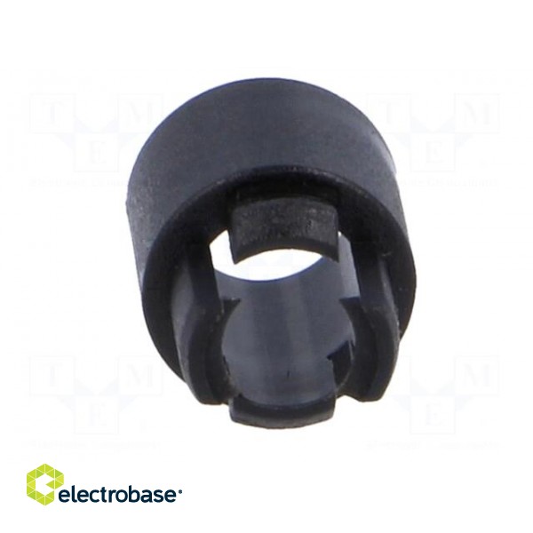 LED holder | 5mm | one-piece | black | UL94V-2 | L: 10.3mm фото 5