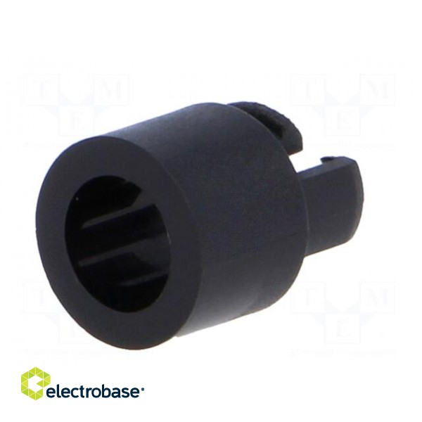 LED holder | 5mm | one-piece | black | UL94V-2 | L: 10.3mm paveikslėlis 2
