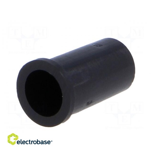 LED holder | 5mm | one-piece | black | UL94V-2 | L: 11.4mm paveikslėlis 2