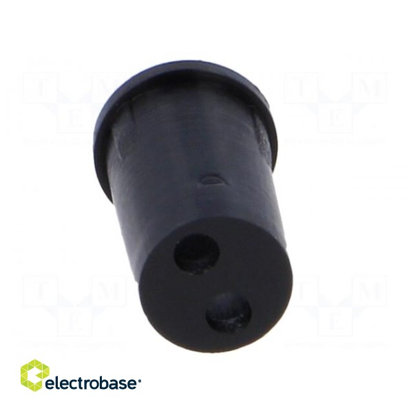 LED holder | 5mm | one-piece | black | UL94V-2 | L: 11.4mm paveikslėlis 5