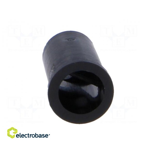 LED holder | 5mm | one-piece | black | UL94V-2 | L: 11.4mm фото 9