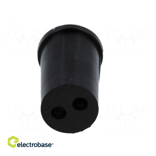 LED holder | 5mm | one-piece | black | UL94V-2 | L: 11.4mm image 5