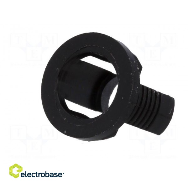 LED holder | 5mm | one-piece | black | UL94V-2 | L: 6.1mm | Mat: polyamide фото 2