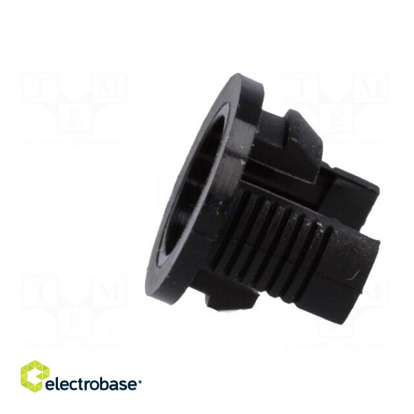 LED holder | 5mm | one-piece | black | UL94V-2 | L: 6.1mm | Mat: polyamide фото 3