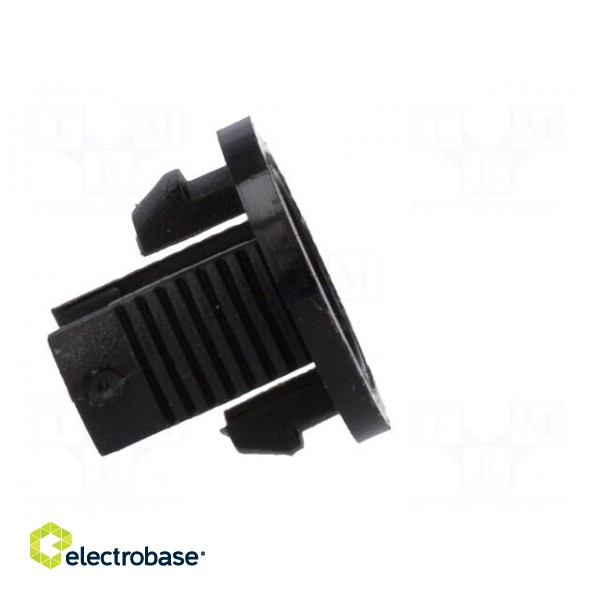LED holder | 5mm | one-piece | black | UL94V-2 | L: 6.1mm | Mat: polyamide фото 7