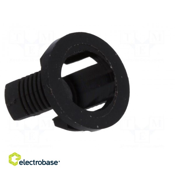 LED holder | 5mm | one-piece | black | UL94V-2 | L: 6.1mm | Mat: polyamide фото 8