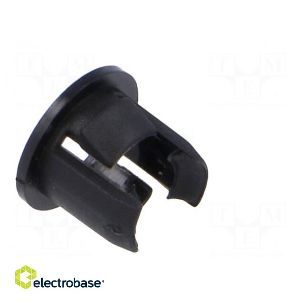 LED holder | 5mm | one-piece | black | UL94V-2 | L: 6.3mm | Mat: polyamide image 4