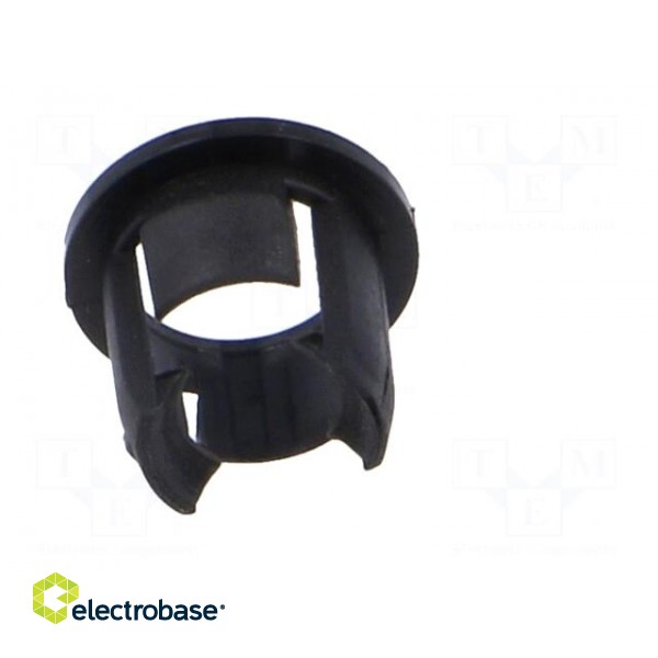 LED holder | 5mm | one-piece | black | UL94V-2 | L: 6.3mm | Mat: polyamide paveikslėlis 5