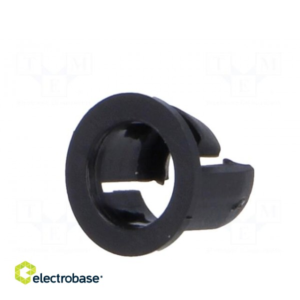 LED holder | 5mm | one-piece | black | UL94V-2 | L: 6.3mm | Mat: polyamide image 2