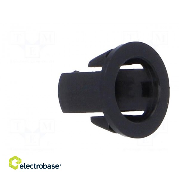 LED holder | 5mm | one-piece | black | UL94V-2 | L: 6.3mm | Mat: polyamide image 8
