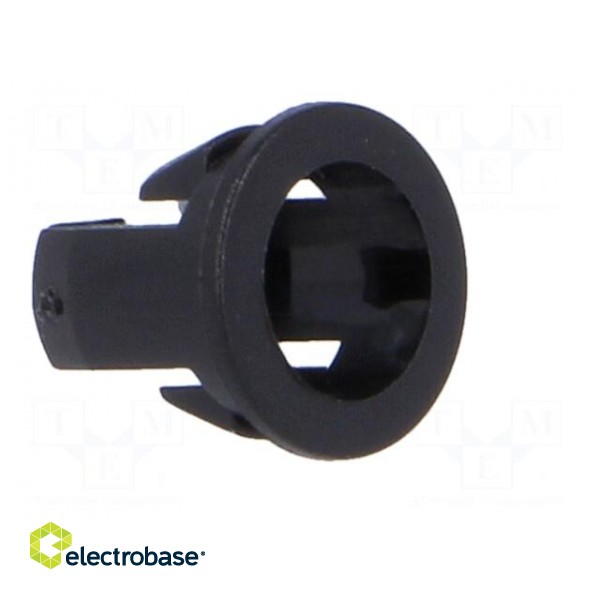 LED holder | 5mm | one-piece | black | UL94V-2 | L: 6.9mm | Mat: polyamide фото 8