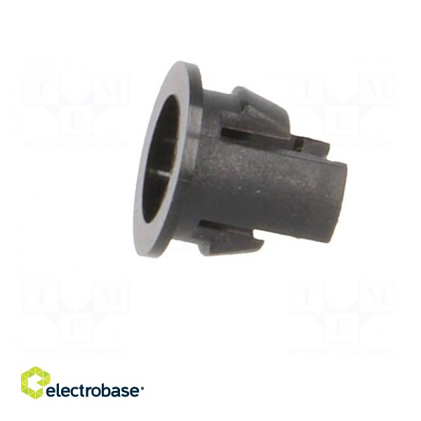 LED holder | 5mm | one-piece | black | UL94V-2 | L: 6.9mm | Mat: polyamide image 3