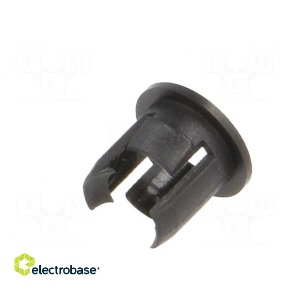 LED holder | 5mm | one-piece | black | UL94V-2 | L: 6.9mm | Mat: polyamide paveikslėlis 6