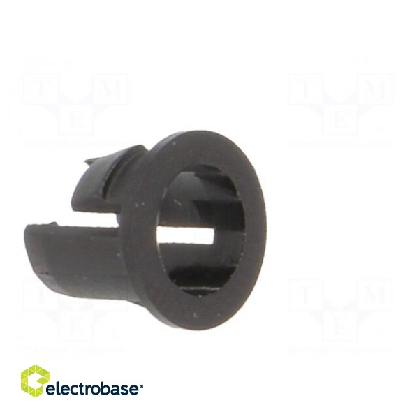 LED holder | 5mm | one-piece | black | UL94V-2 | L: 6.9mm | Mat: polyamide paveikslėlis 8